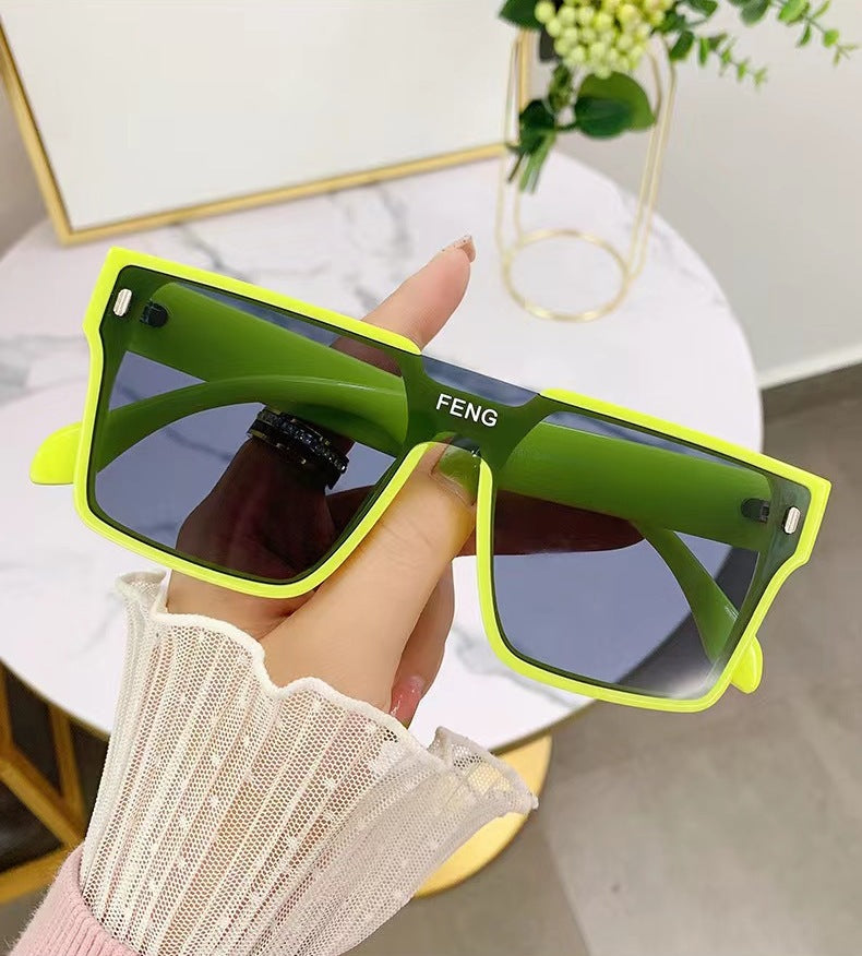 Korean style personalized square frame sunglasses