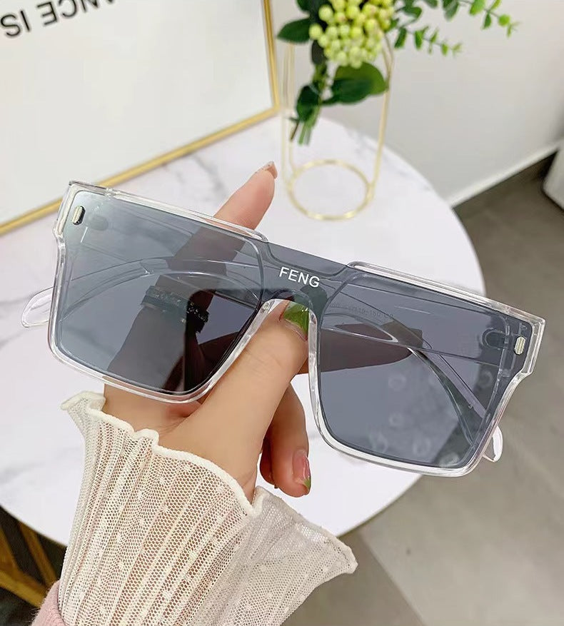Korean style personalized square frame sunglasses