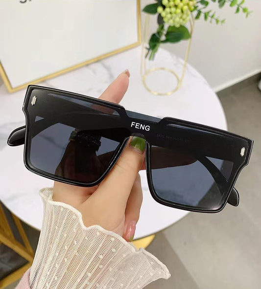 Korean style personalized square frame sunglasses